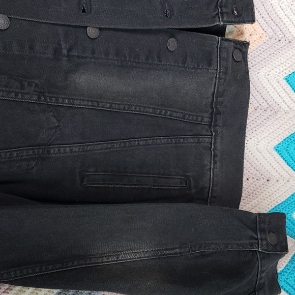 Levi's vintage fit black denim jean jacket small - Picture 4 of 12